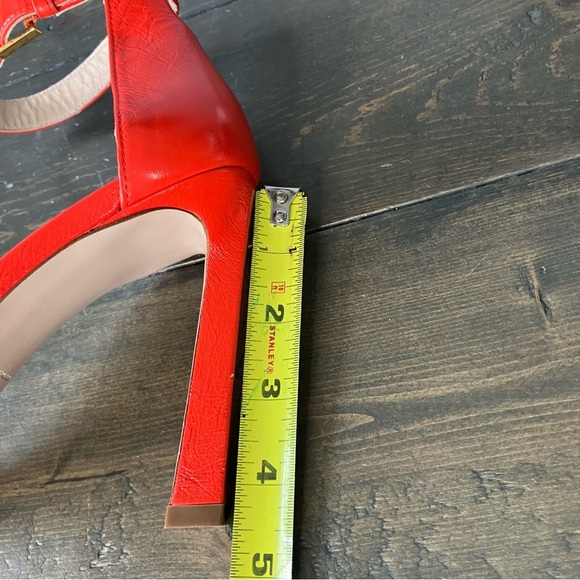 stuart weitzman Heels 9 Poppy Red-Orange Summer Nudist Strappy Women’s - Picture 11 of 12